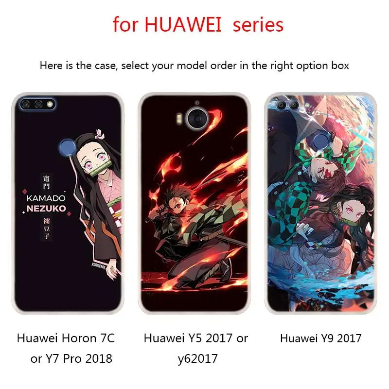 Чехлы для телефонов Huawei Mate 30 20 10 Lite Pro Y5 Y6 Y7 Y9 2019 2018 2017 Nova 3i 4 Hot Nezuko Kimetsu no Yaiba Demon Slayer |