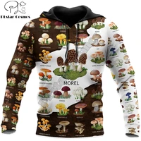 edible mushroom hunting world 3d print fashion mens autumn hoodie sweatshirt unisex streetwear casual zip jacket pullover kj551