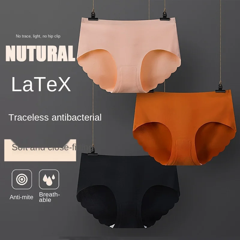 

Factory Direct Selling Thai Latex Ladies Underwear New Ice Silk Seamless Quick-drying Breathable Mid-waist Modal Briefs