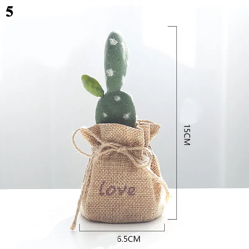 

Creative Simulation Mini Cactus Decorative Table Potted Plants Artificial Ornaments Love Cute Cactus Plant For Home Office Decor