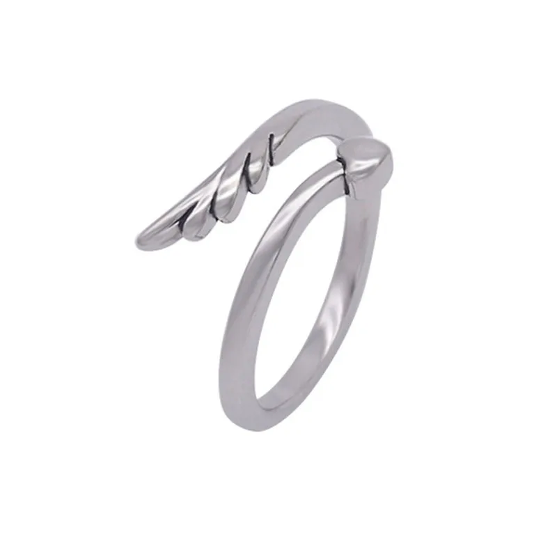 

Simple angel wings wings retro female fashion personality feather love open ring