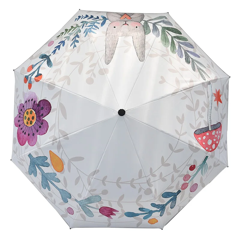 Зонт от дождя для женщин листьев гинкго Ветрозащитный зонты женский УФ Защитный