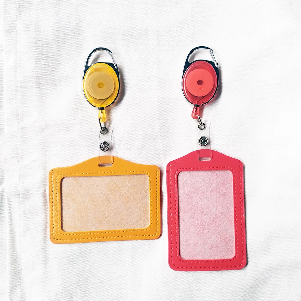 

Кожаный чехол-книжка с держателем брелок для ключей карман для удостоверения личности-выдвижной пройти держатель значка аксессуары для шк...