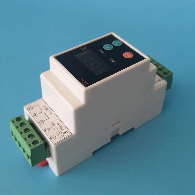 AC90 ~ 260V din-рейку термостат 2 способ реле Выход Температура контроллер сигнализации