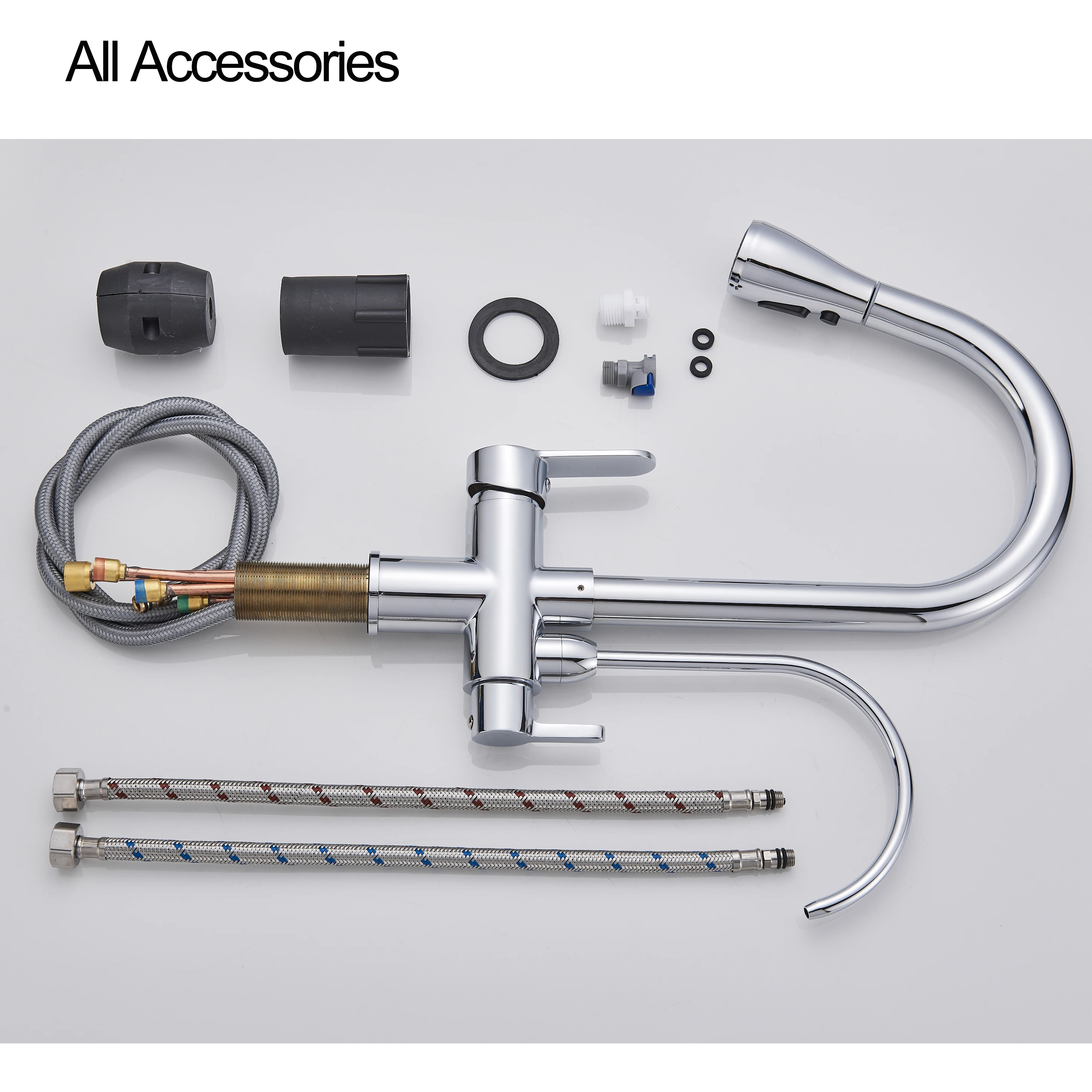 Выдвижной кран для кухни смеситель с фильтрованной водой тройной мойки |