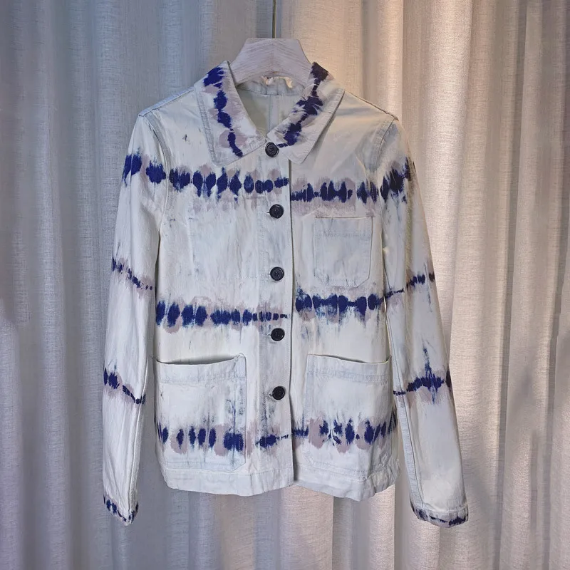 

Spring Autumn Women's High quality deisnger Denim jackets coat C147