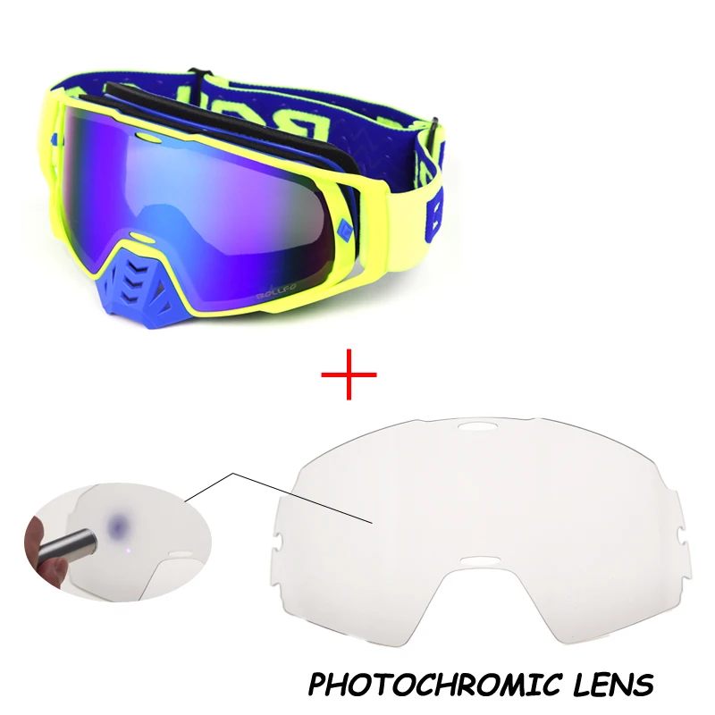 Photochromic Motocross Goggles UV400 MX goggle ATV Off Road Dirt Bike DustProof Racing Glasses Anti Wind Eyewear Helmets Goggles