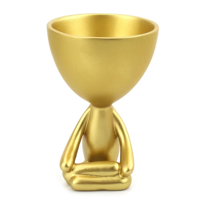 

Succulent Plant Flower Pot Container Abstract Human Art Vase Desktop Art Resin Crafts Home Decoration