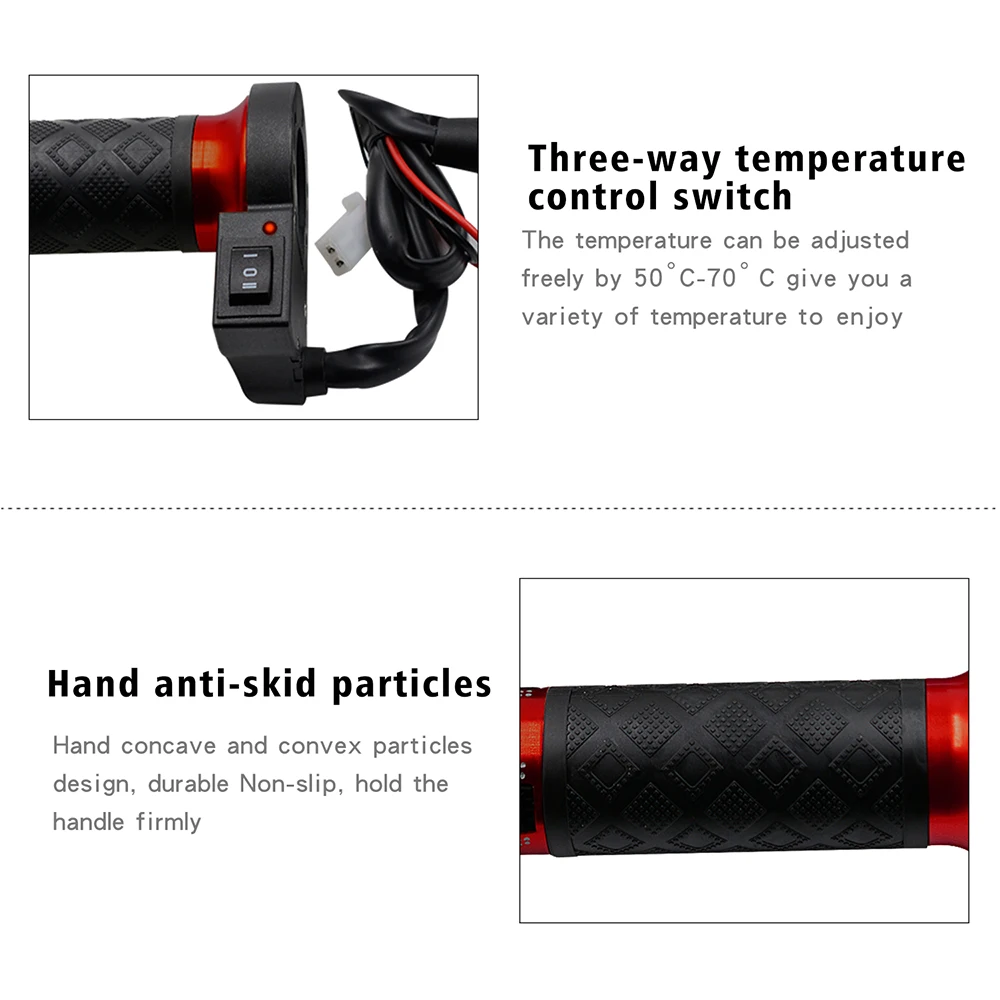 

12V Universal 22mm Motorcycle Handlebar Electric Hot Heated Grips Motorbike Handle Handlebar Warmer Motorcycle Electric Handle
