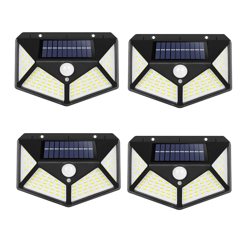 Outdoor 100 LED solar Lights Reflector 3 Lighting Modes Motion Sensor Security Lights,Waterproof Solar Powered lamp