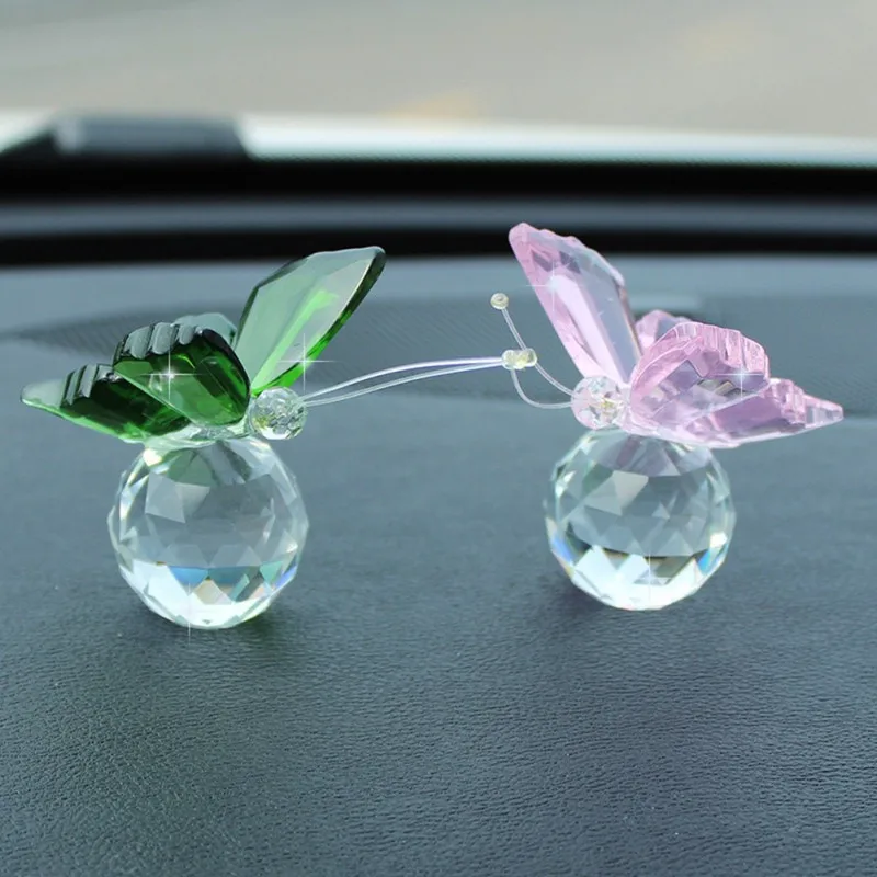 Хрустальные животные бабочки поделки стеклянные фигурки из натуральных камней