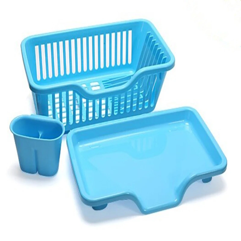 

Double-layer Kitchen Plastic Drip Shelf Drain Rack Dish Rack Basket Multifunctional Chopstick Storage Filter Tray Tableware Rack