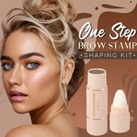 one step brow stamp shaping kit ith 24 eyebrow cards waterproof long lasting shaping kit hairline shadow powder