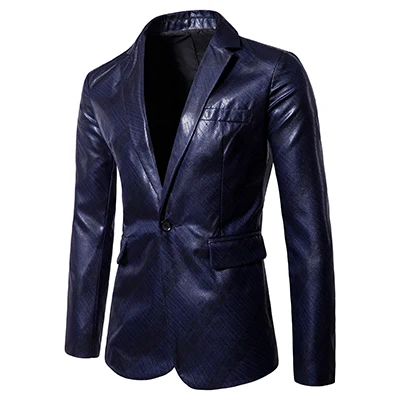 

New Fashion Men's Casual Suit Jacket Brand Blazer Slim Fit Masculino Terno Masculino Glossy Printed Suit EU Size Blazers
