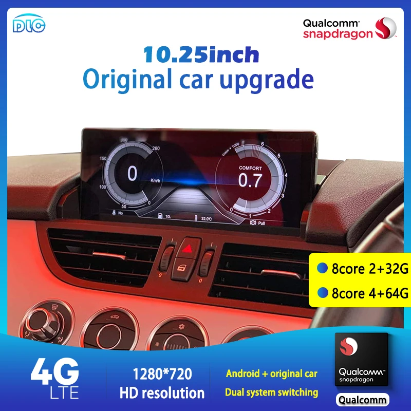 

DLC для BMW Z4 2009-2019 чип Qualcomm 1920 8,8/12,5 дюймов HD Dsp Восьмиядерный 4 + 64 ГБ Android GPS навигатор плеер