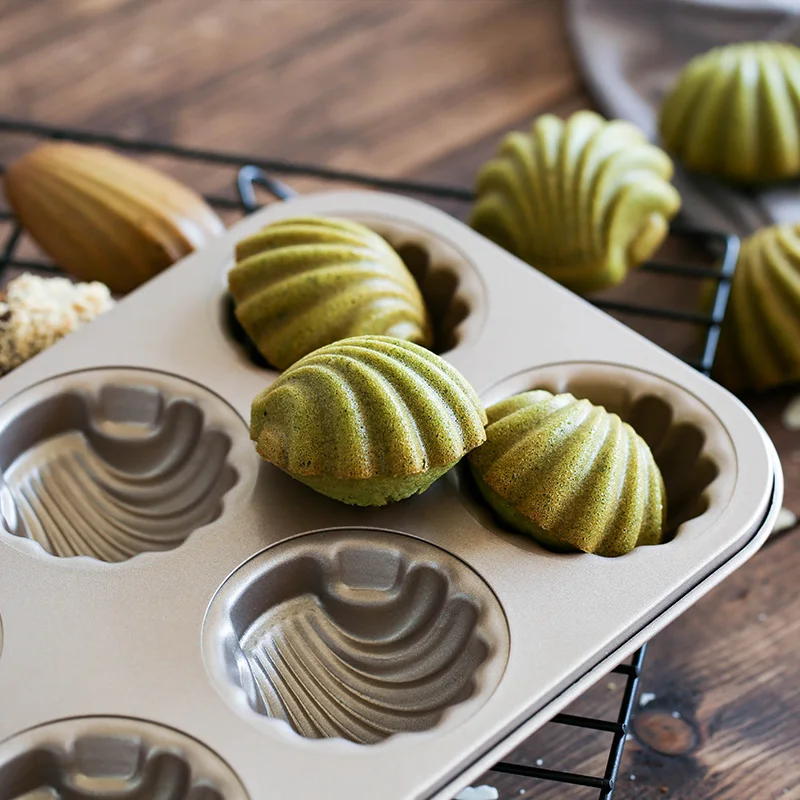 Японская форма для выпечки бананового торта с 6 чашками Золотая антипригарная