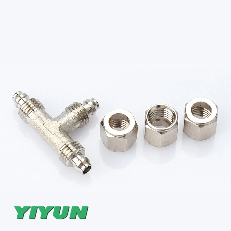 Латунь Т-образного трехходового переменного диаметра быстрого скручивания