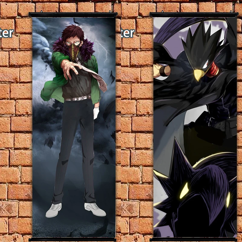 

Anime Poster my hero academia Tokoyami Fumikage wall scroll painting 105x40cm Art Prints Home Room Decoration