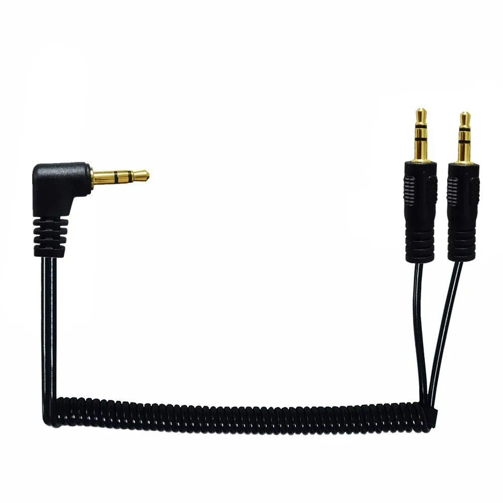 Спиральный аудиокабель спиральный 3 5 мм аудио стерео Y-разветвитель кабель для