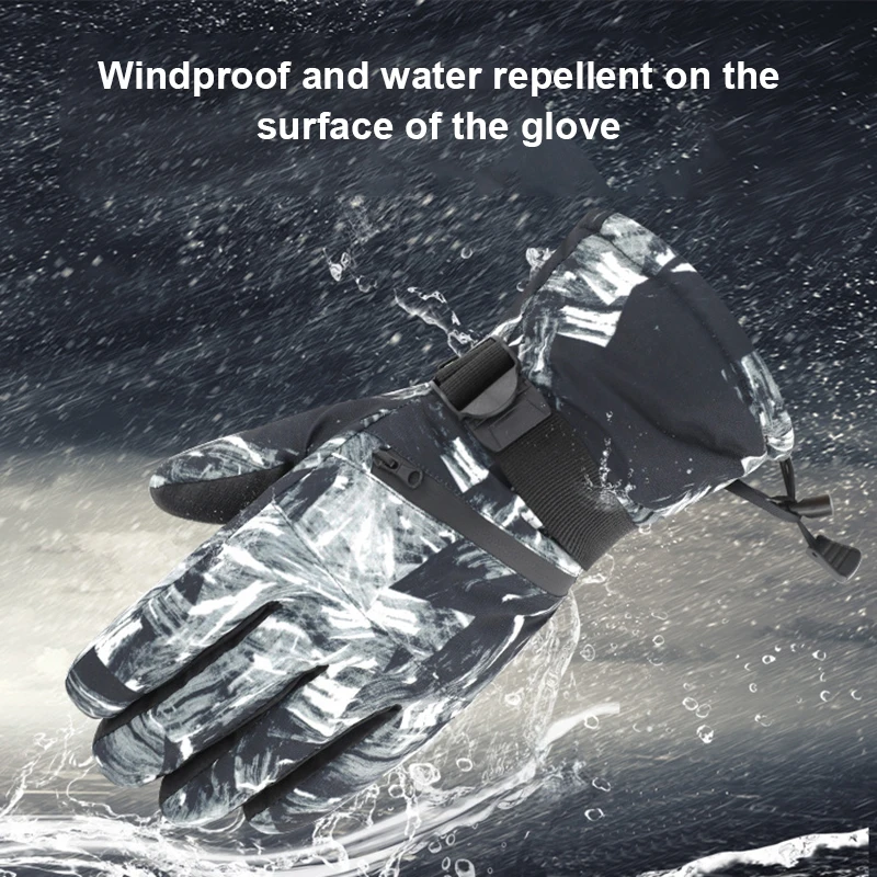 

Waterproof Velve Warm Ski Gloves Touchscreen Snow Gloves Men Women Winter Motorcycle Gloves M2