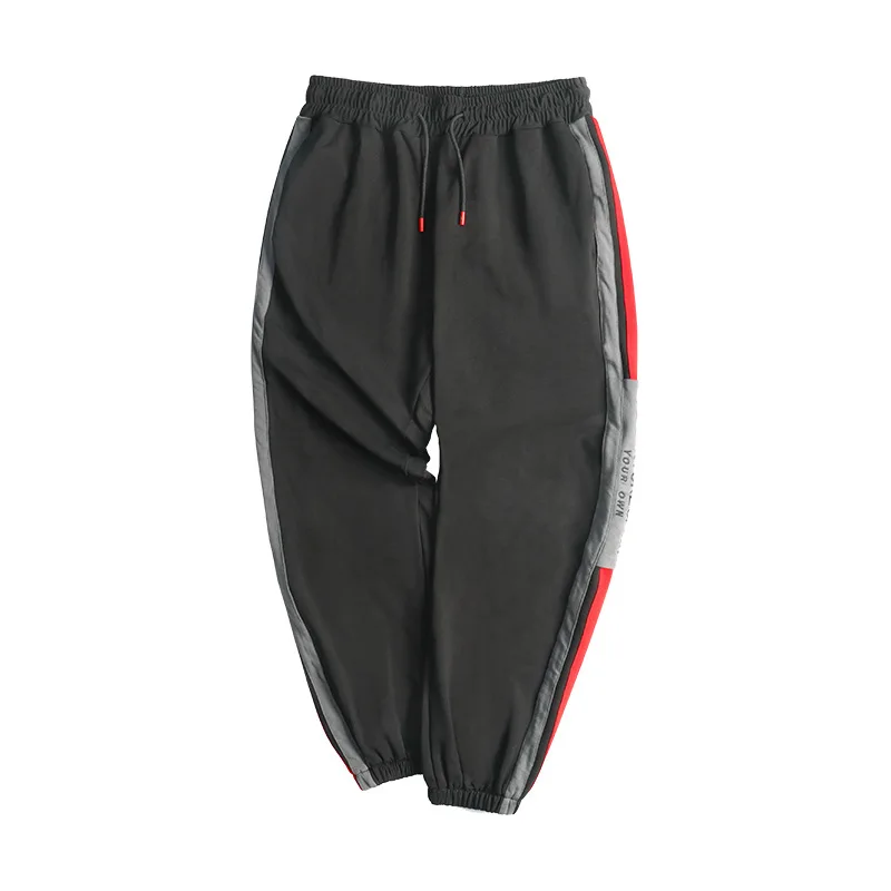 

XL-6XL plus size streetwear high quality loose sweatpants men's trousers stretch beam foot print leisure fitness elastic waist