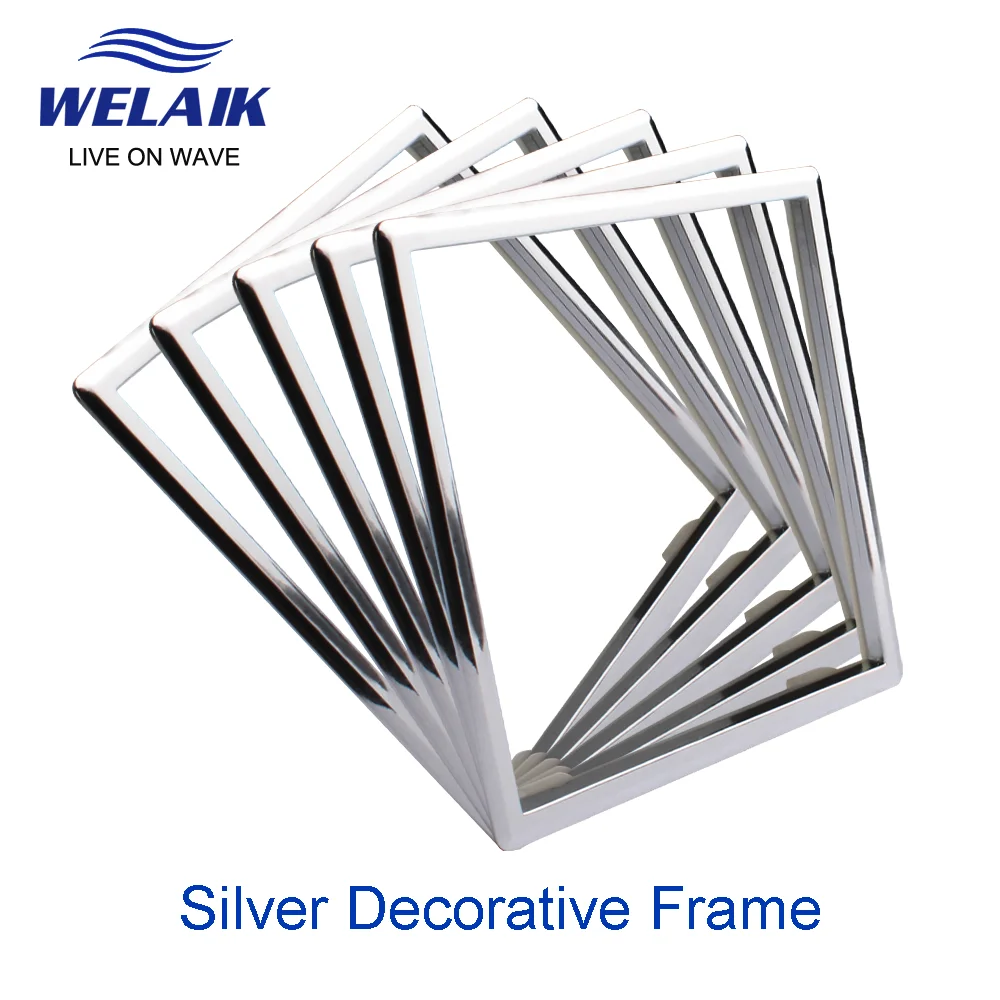 

Декоративная рамка WELAIK EU silver-surface Chrome-plating-ZSK101Y