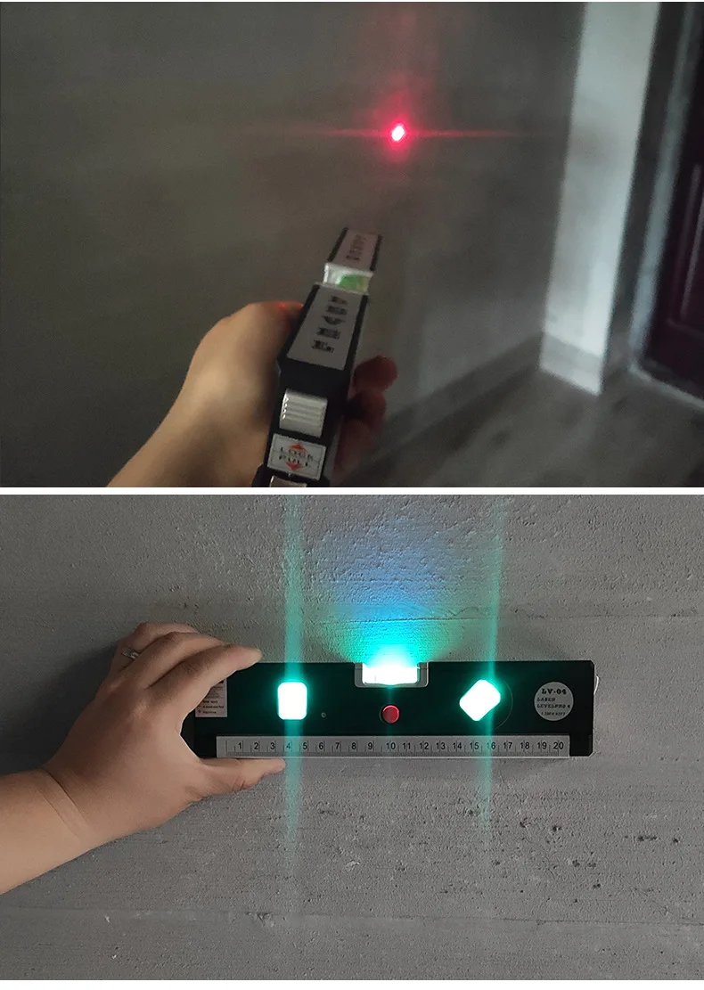 

Laser level, spirit level, tape measure, multi-function cross line, mini infrared wire bonding tool