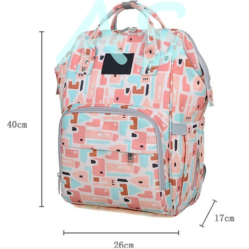 

Mummy Bag Printed Pattern Large Capacity Double Shoulder Mother And Baby Bag Mother Bag Diaper Bag Nappy Bag