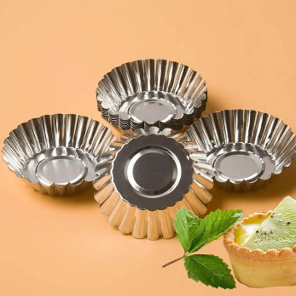 10 шт. жестяная форма для яиц диаметр 7 см антипригарная рябь пирога многоразовый