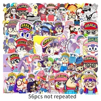 56pcs arale mario stickers aesthetic japanese cartoon anime autocollant luggage trolley case laptop waterproof car stickers