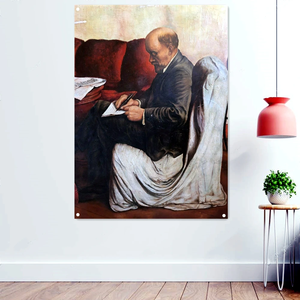 

Soviet Union President Lenin Posters Wall Art Decorative Banner Hanging Painting Great CCCP USSR Propaganda Wallpaper Tapestry 3