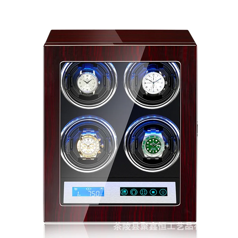 

Automatic Watch Winders Box Watch Winding Wooden Rotator Luxury Piano Paint Touch Screen Transparent Glass Display Storage Boxes