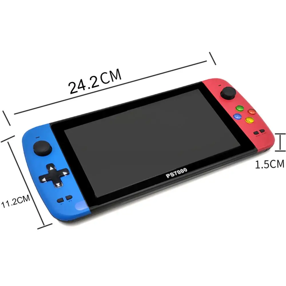 

Portable Handheld Game Console 7 Inch Quad-Core A7 1.3GHZ HD LCD Screen Built-in 3000 Games Multi-Function for Children Gift