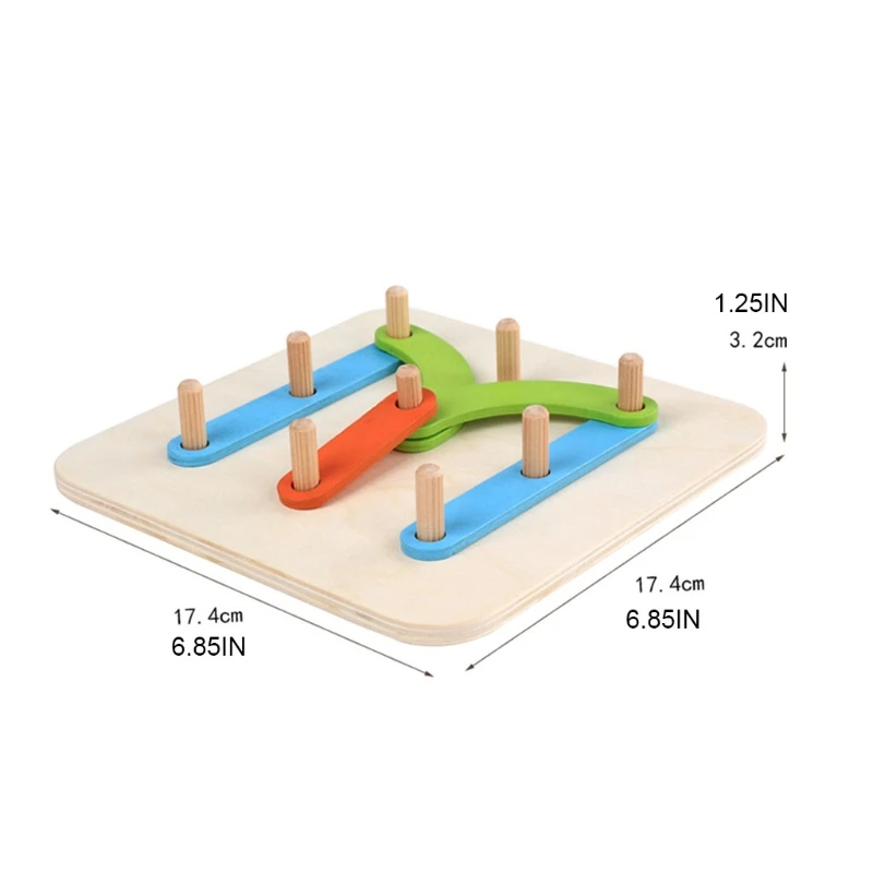 

Children's Simulated Puzzle Wooden Matching Shape Educational Toy with Bright Colors Pattern Portable Math Training Toys 69HE