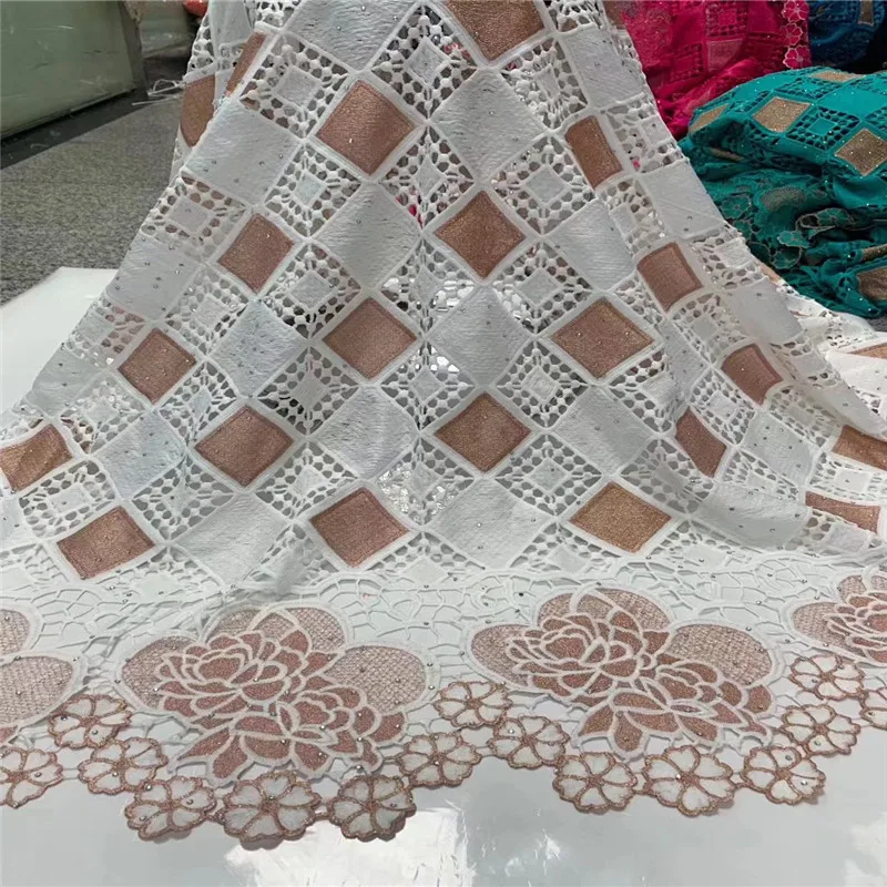 Latest Guipure Lace Cord Embroiderey French African Fabric High Quality Nigeria NLY107 | Дом и сад
