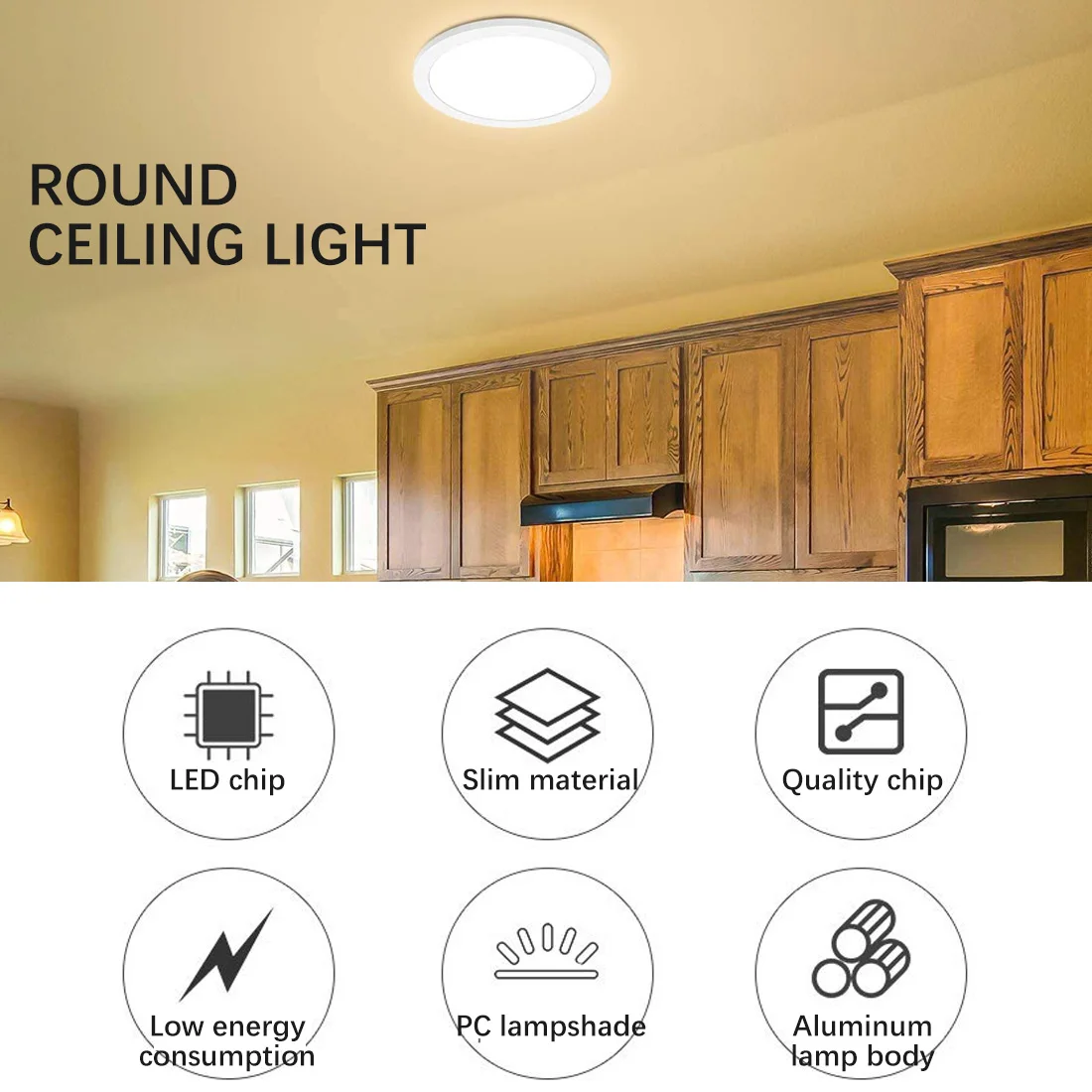 Ultra Slim LED Ceiling Light Modern Panel 6/9/13/18/24W 85-265V Bedroom Kitchen Surface Mount Recessed | Лампы и освещение