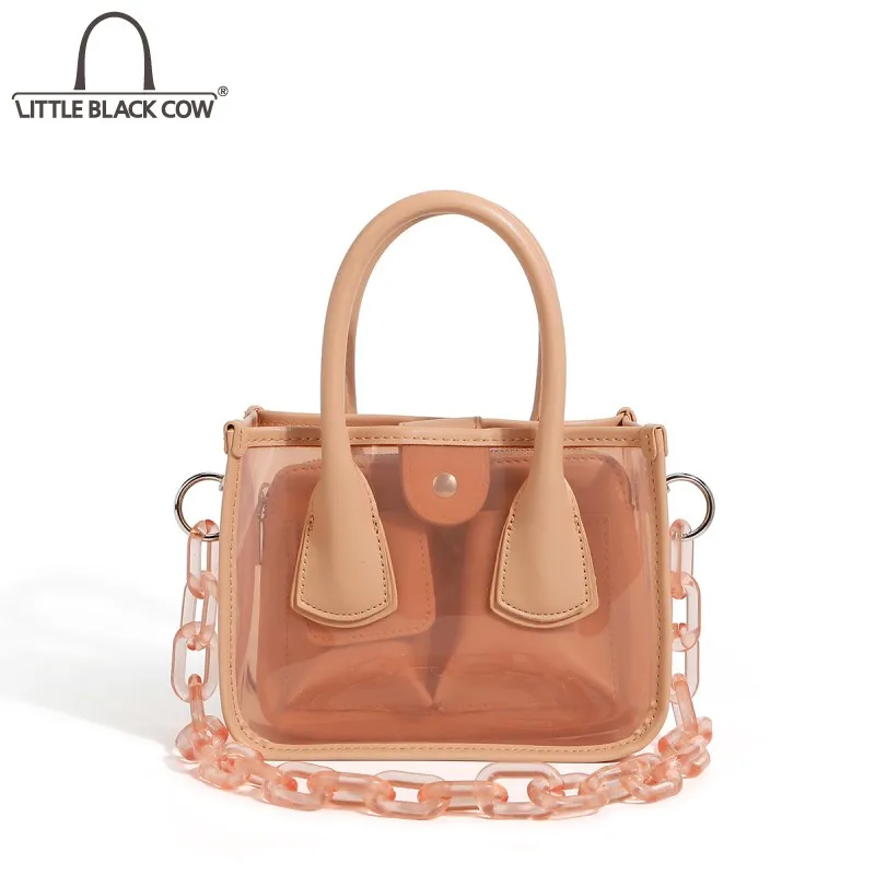 

Женская прозрачная сумка Желейная маленькая сумка на плечо женские сумки-мессенджеры через плечо на цепочке дизайнерская роскошная сумка ...