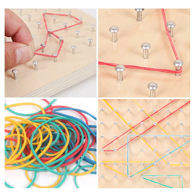 Монтессори креативная Геометрическая доска для детей раннего возраста