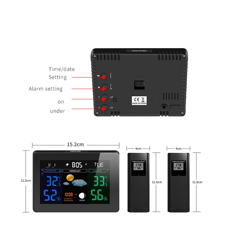 Беспроводные Часы для прогноза погоды настольные часы домашний декор креативные