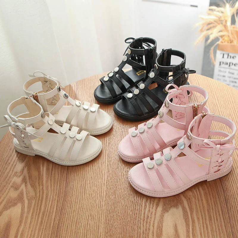 Летние сандалии для девочек с мягкой подошвой обувь маленьких принцесс летняя