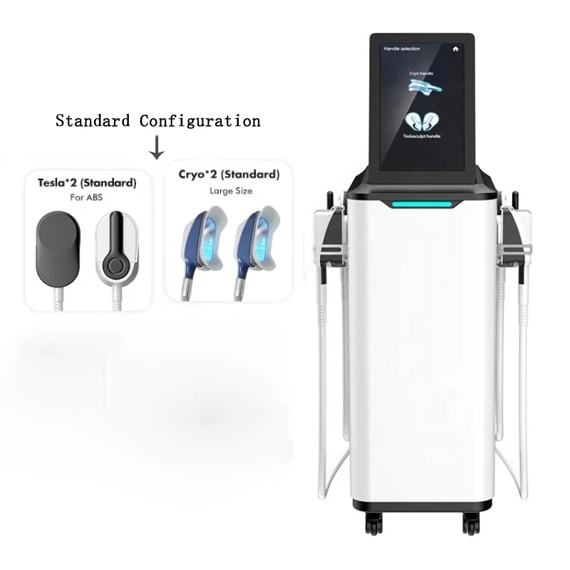 

The latest Hi-Emt body shaping machine Emslim Tesla muscle stimulator cryotherapy fat loss Criopolisis 4 handle