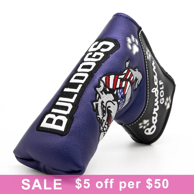 Премиум кожаный чехол для клюшки гольфа Чехлы клюшек магнитный Бесплатная