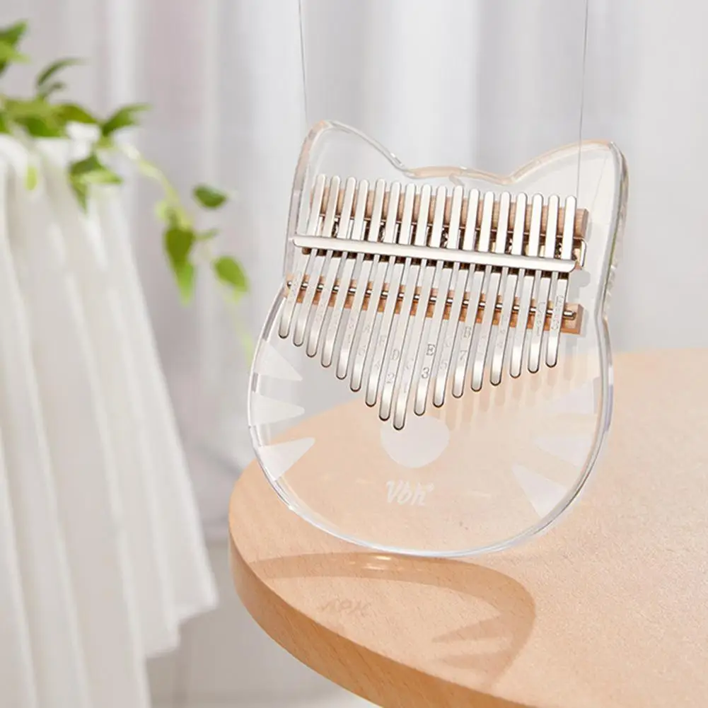 Калимба портативный прозрачный акриловый чехол с 17 клавишами для игры в рояль Mbira