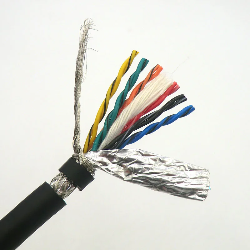 12-жильный гибкий экранированный кабель для витой пары 0 14 485 мм² энкодера 26awg 24awg