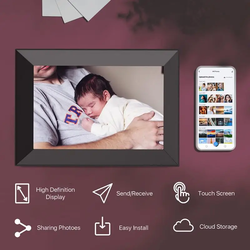 

Цифровая фоторамка Tuya с Wi-Fi и сенсорным экраном 8 дюймов