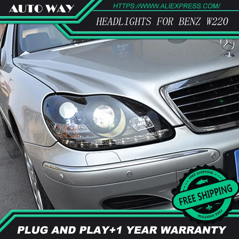 Автомобильный Стайлинг чехол для передней фары Mercedes Benz W220 S280 S320 S500 S600
