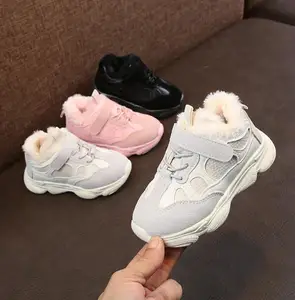 Детские кроссовки 2021, зимняя Осенняя детская кожаная обувь для мальчиков и девочек, детская мягкая подошва, плюшевая теплая обувь, спортивные кроссовки