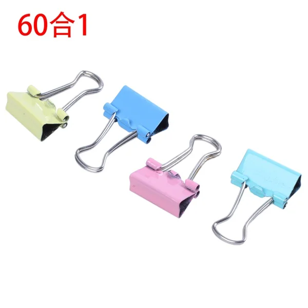 Mini Long Tail Binder Clips Set 60 Pcs/Lot Metal Paper Card Photo File Assorted Color | Канцтовары для офиса и дома