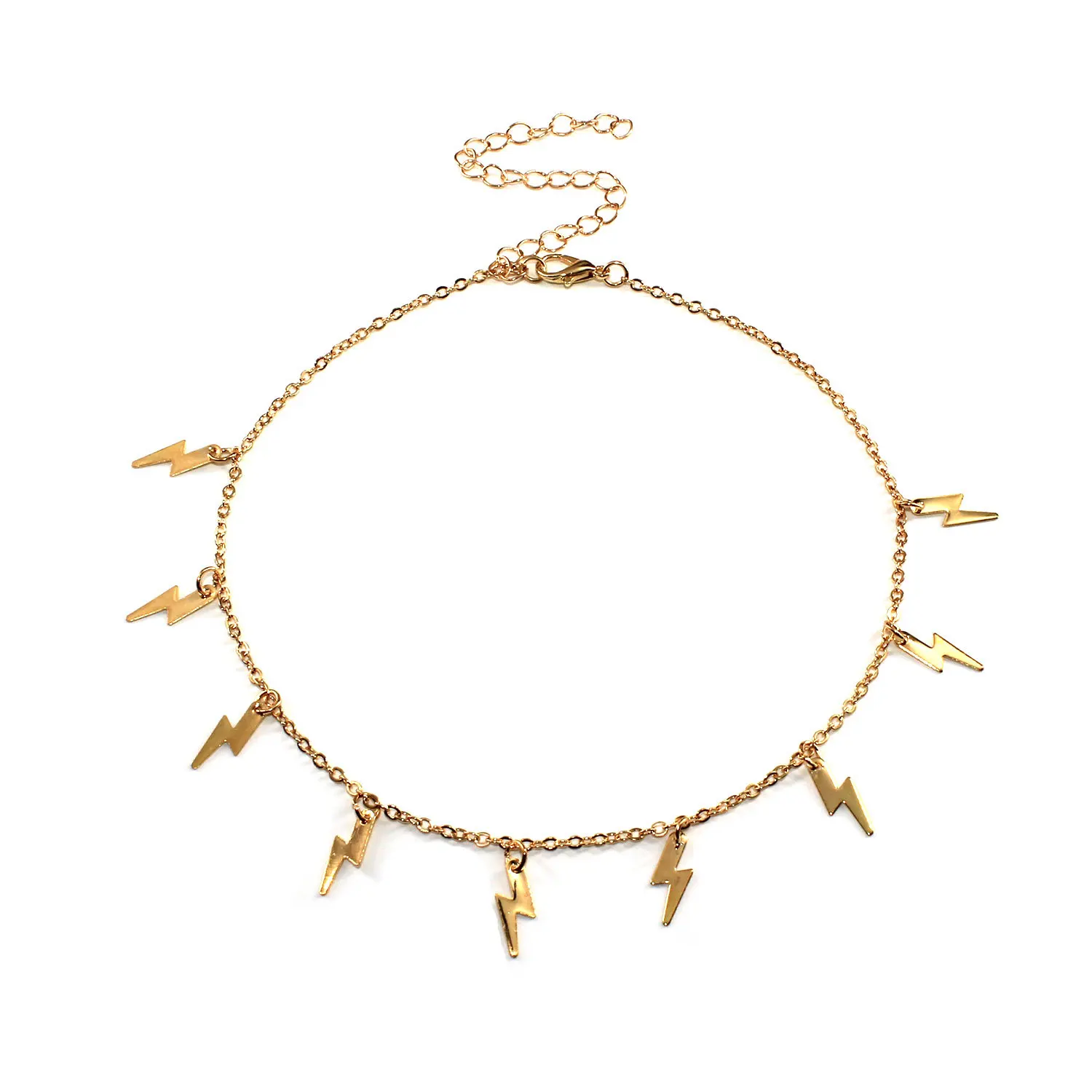 

JCYMONG New Arrival Lighting Pendant Necklace For Women Gold Silver Color Link Clavicle Chain 2020 Fashion Short Choker Necklace