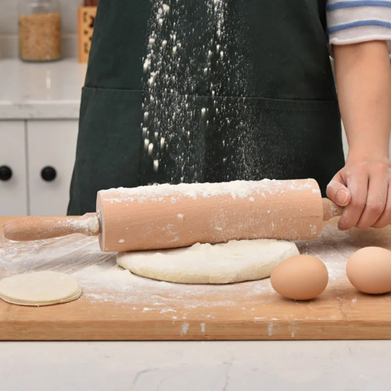 

Скалка из массива дерева, аксессуары для выпечки, кухонные инструменты, кухонные аксессуары, гаджеты, товары для дома, простые предметы дома...